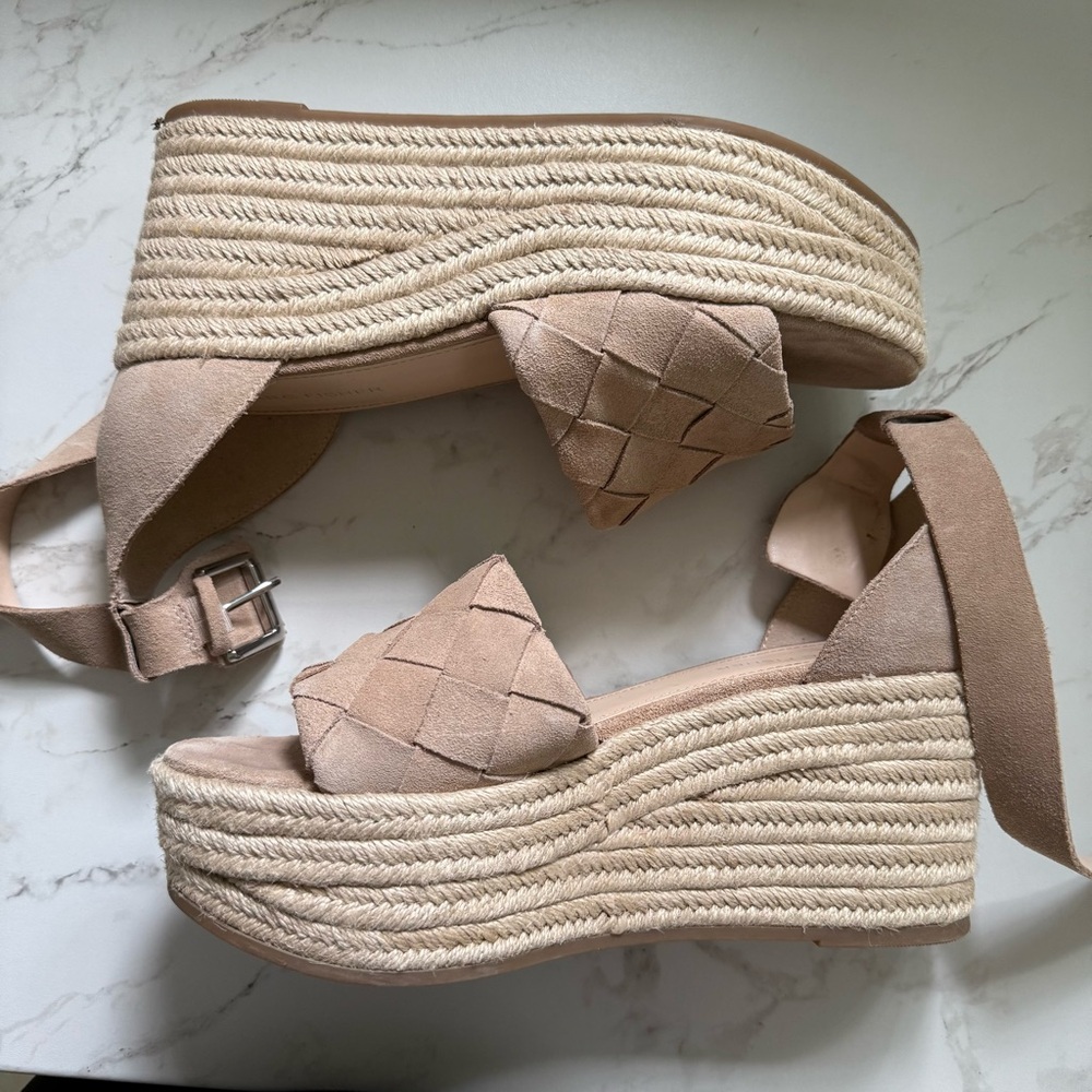 Marc Fisher platform suede wedges